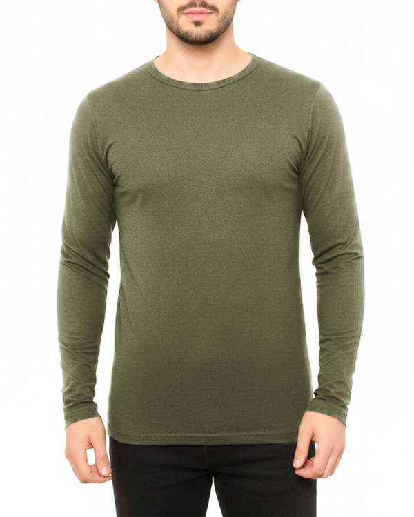 تی شرت مردانه آستین بلند سبز سدری آماهی Amahi کد ATLYS9