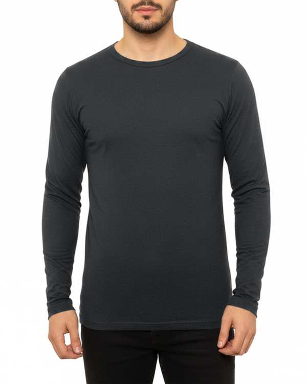 تیشرت مردانه آستین بلند طوسی تیره آماهی Amahi کد ATLYS9