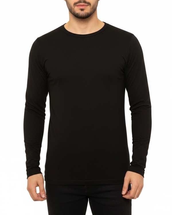 تیشرت مردانه آستین بلند مشکی آماهی Amahi کد ATLYS9