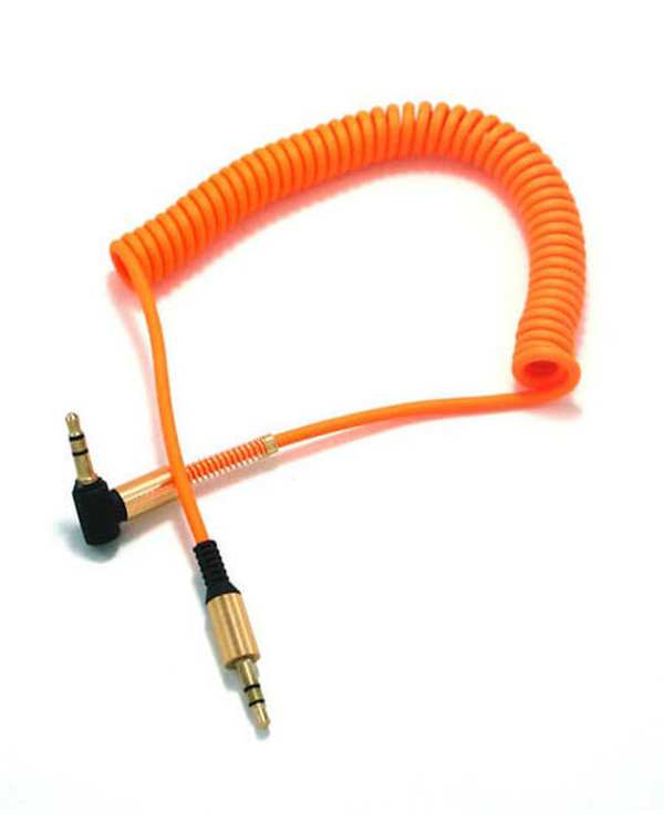 کابل aux فنری نارنجی mh12 طول 1.5 متر