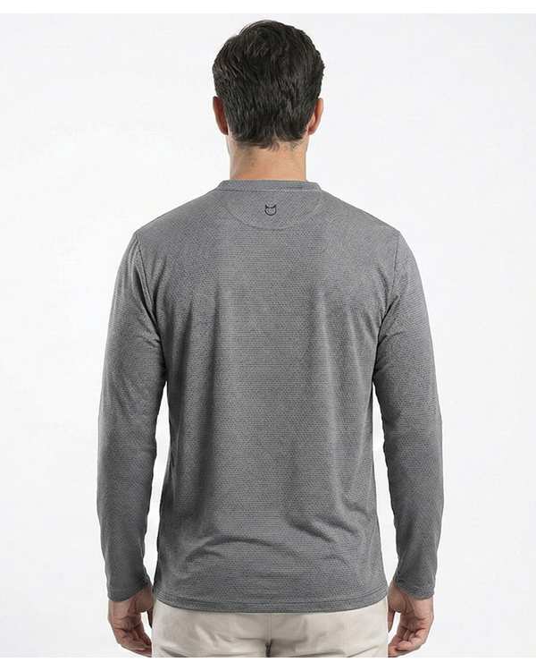 تی شرت ورزشی مردانه آستین بلند طوسی مل اند موژ Mel & Moj کد M09141 - تصویر 2