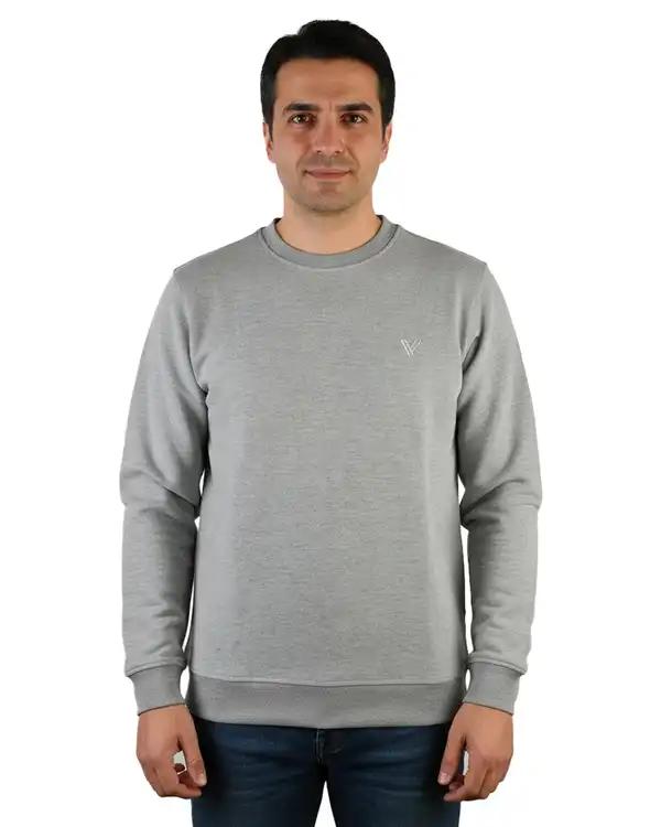 سویشرت مردانه طوسی روشن والیانت استایل Valiant Style کد D100203