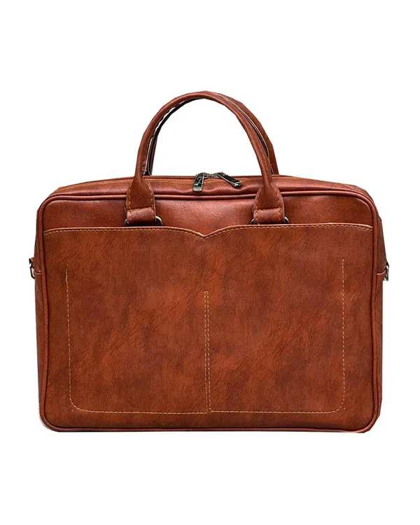 کیف اداری مردانه عسلی مدل MT004