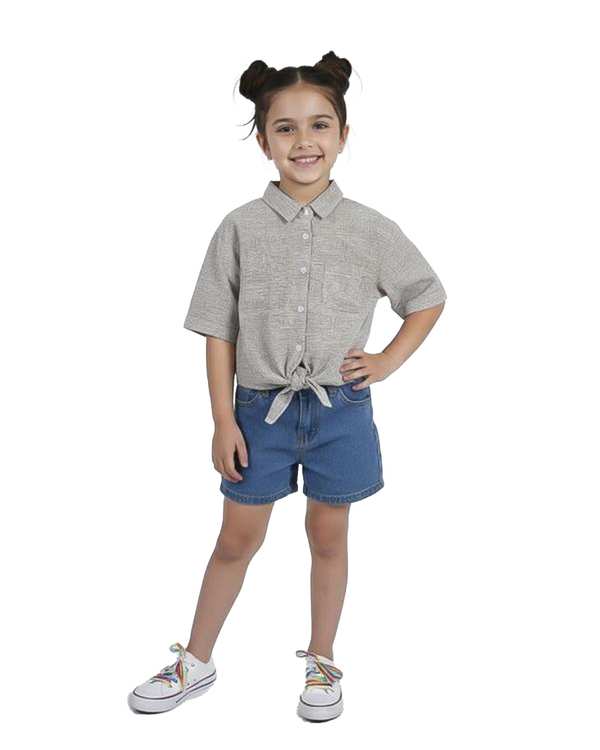 شومیز دخترانه نسکافه ای مرینو Merino کد 1810