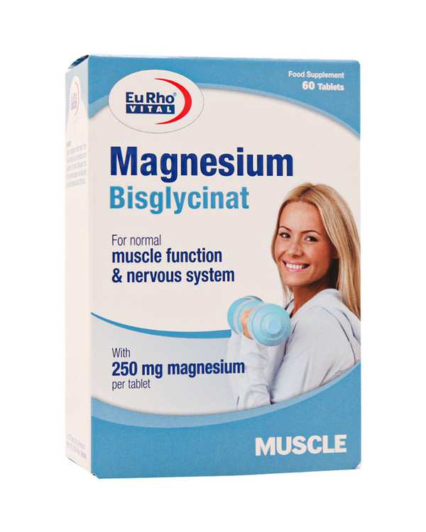 قرص منیزیم بیس گلایسینات یوروویتال بسته 60 عددی