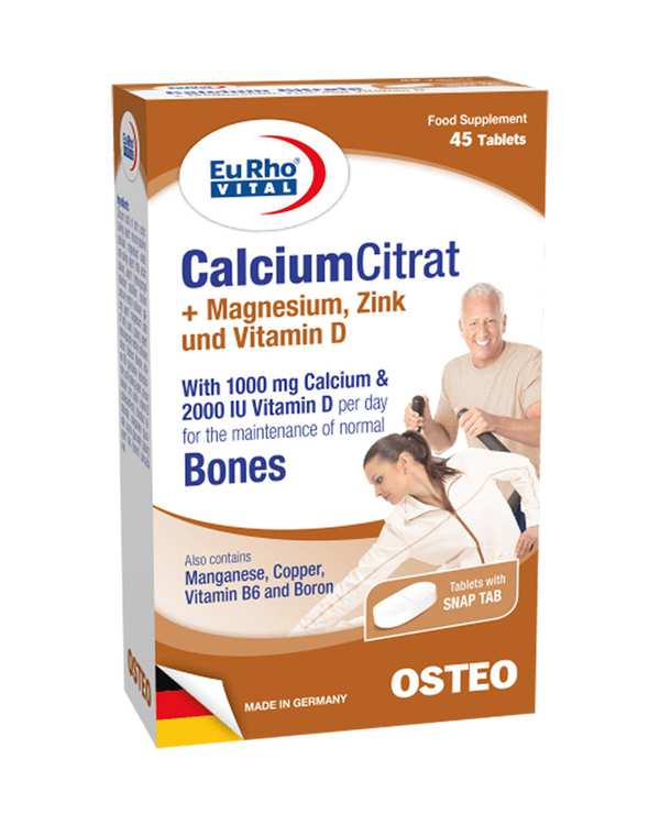 کلسیم سیترات یوروویتال بسته 45 عددی