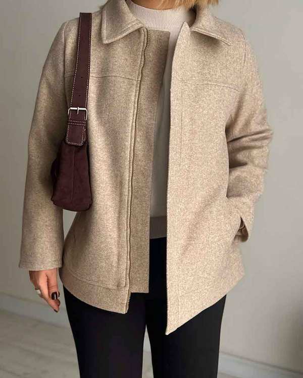 جکت زنانه کرم نگار ندایی Negar Nedaei مدل Blanco