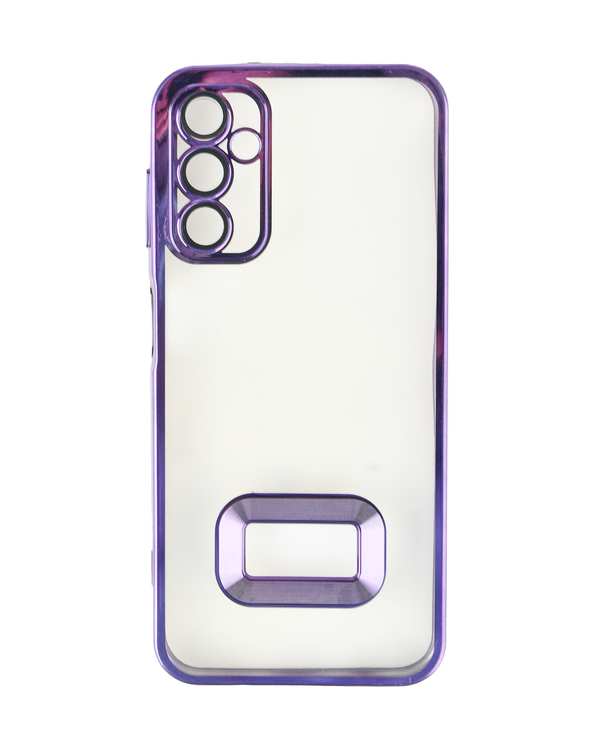 قاب گوشی سامسونگ A14 ژله ای شفاف الکتروپلیتینگ بنفش