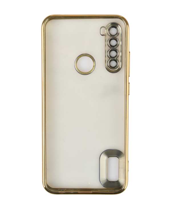 قاب گوشی شیائومی Note 8 ژله ای شفاف الکتروپلیتینگ طلایی - تصویر 2