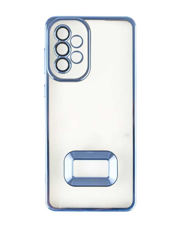 قاب گوشی سامسونگ A73 ژله ای شفاف الکتروپلیتینگ آبی