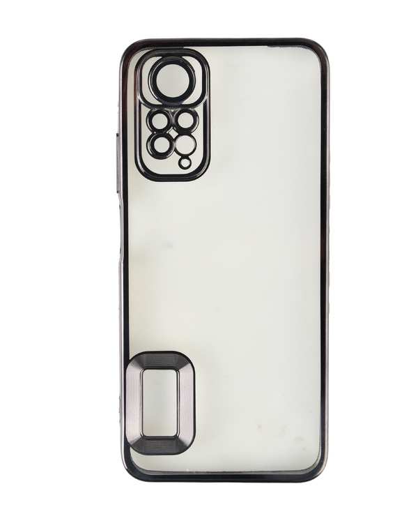 قاب گوشی شیائومی Note11s ژله ای شفاف الکتروپلیتینگ مشکی