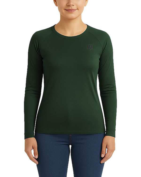 تیشرت ورزشی زنانه آستین بلند سبز تیره یونی پرو Unipro کد 812394401