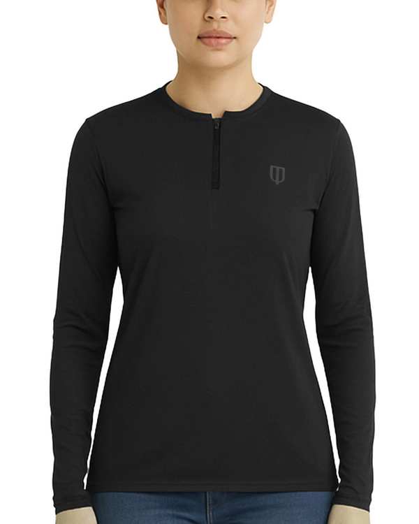 تیشرت ورزشی زنانه آستین بلند مشکی یونی پرو Unipro کد 812554401