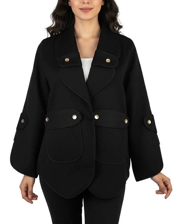 مانتو کتی زنانه مجلسی مشکی سین صاد Sin Saad مدل filiz