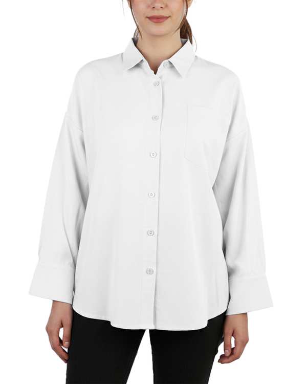 شومیز زنانه لینن سفید سین صاد Sin Saad مدل dorsa