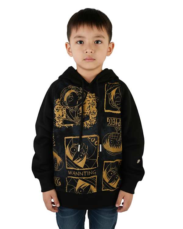 هودی پسرانه مشکی سارالی کیدز مدل ONE PIECE