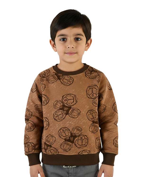 بلوز بچگانه قهوه ای سارالی کیدز مدل Doraemon