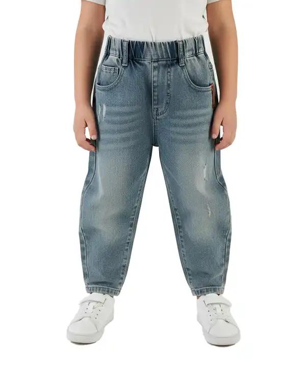 شلوار جین بچگانه مام استایل آبی سارالی کیدز مدل NICE