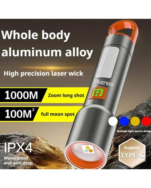 چراغ قوه دستی با نور مهتابی سولونیکس Solonix مدل HIGHPOWER - تصویر 6