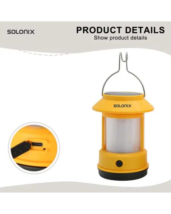 چراغ فانوسی شارژی سولونیکس Solonix مدل 7998 - تصویر 3