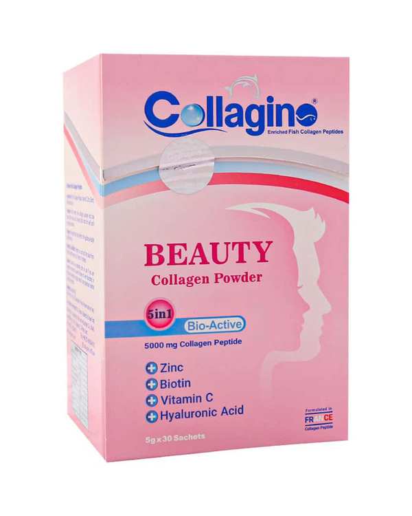 ساشه پودر کلاژن غنی شده بیوتی کلاژینو بسته 30 عددی