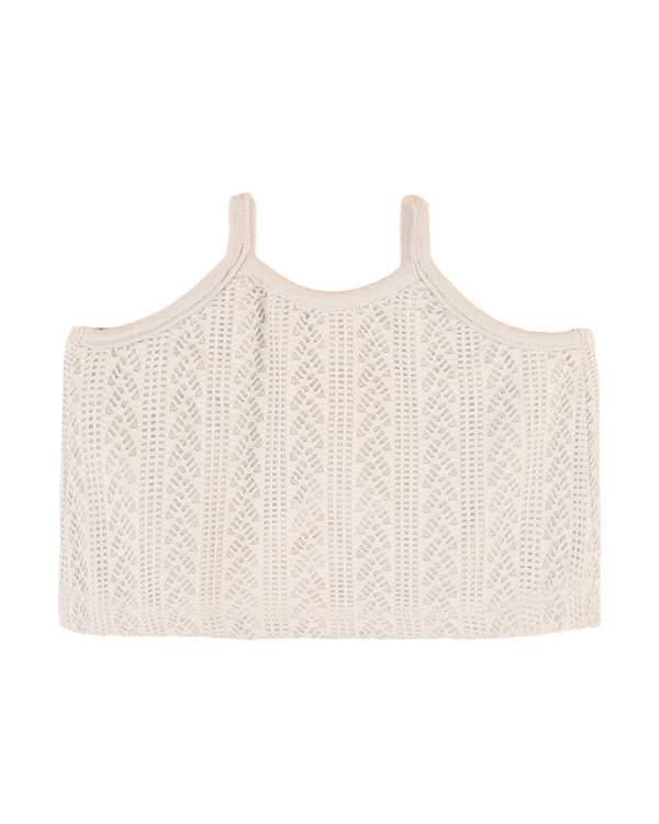 تاپ کراپ دخترانه لوز دانتل کرم مرینو Merino کد 1870