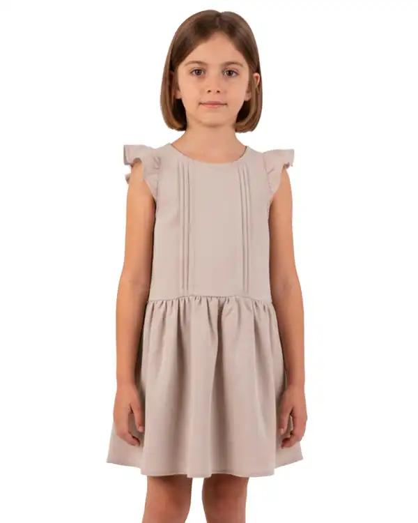 سارافون دخترانه لینن کرم مرینو Merino کد 1751