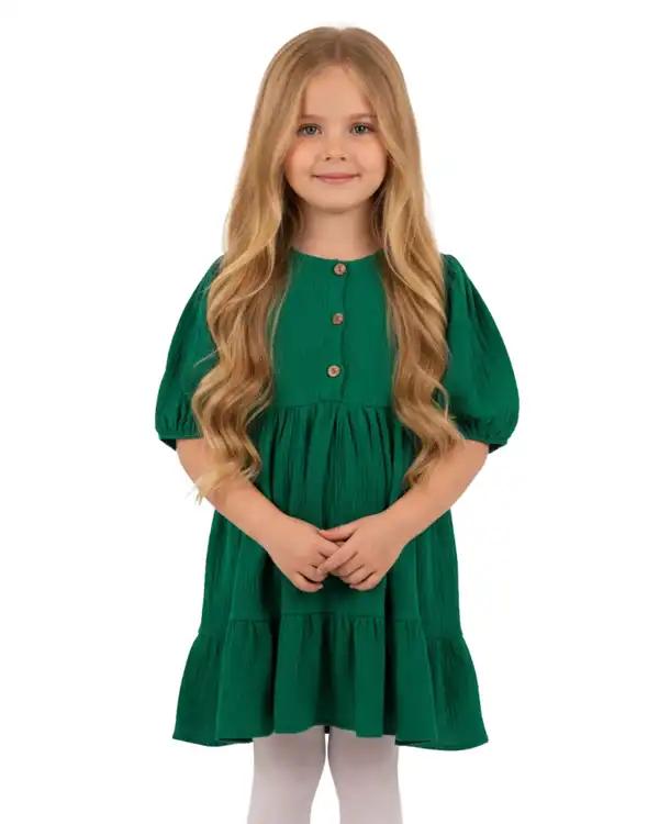 پیراهن دخترانه سبز مرینو Merino کد 1869