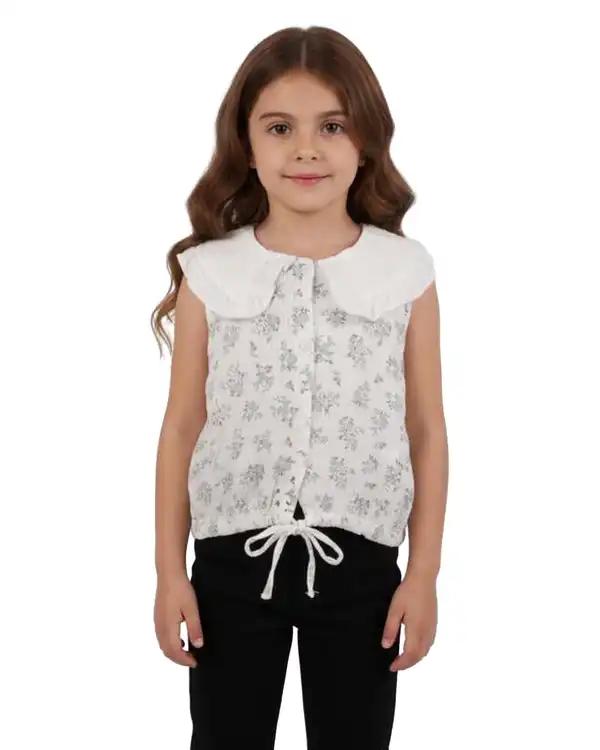 شومیز دخترانه سفید مرینو Merino کد 1865
