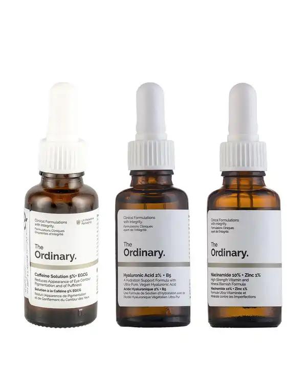 پک سرم کافئین، هیالورونیک اسید و نیاسین آمید دی اوردینری The Ordinary بسته 3 عددی