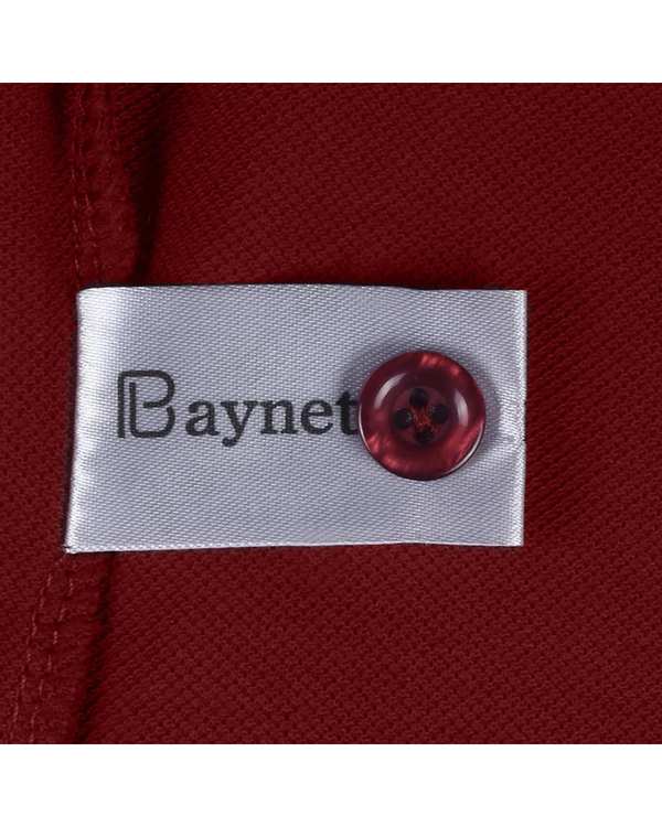 پولوشرت مردانه آستین کوتاه آجری باینت Baynet مدل 370 - تصویر 3