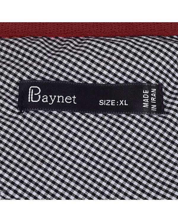 پولوشرت مردانه آستین کوتاه آجری باینت Baynet مدل 370 - تصویر 7