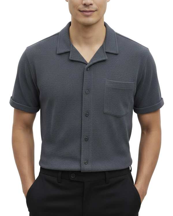 پیراهن مردانه آستین کوتاه طوسی تیره سوپردرای Superdry کد 7010007