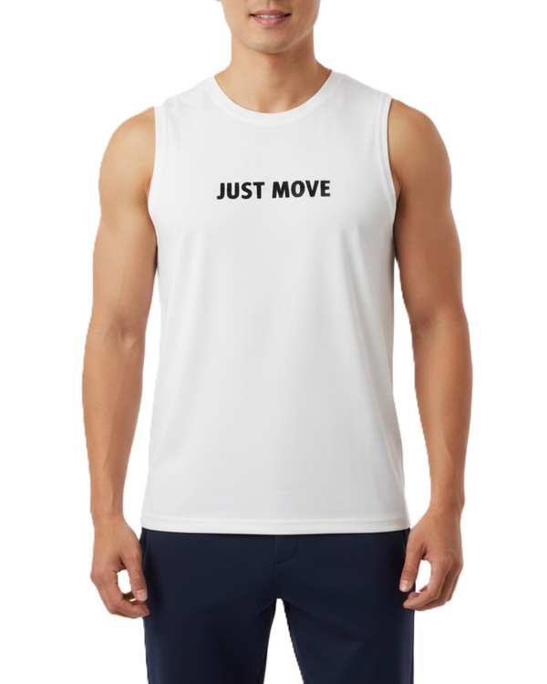 تاپ مردانه سفید دوکزیگ Dook zigg طرح just move کد 1129
