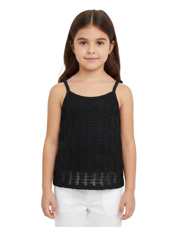 تاپ دخترانه دانتل مشکی مرینو Merino کد 1880