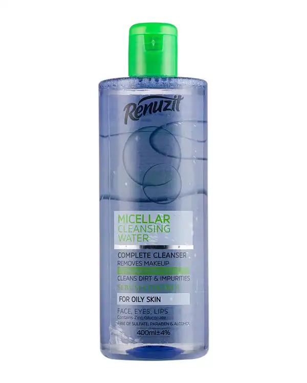 محلول پاک کننده آرایش چشم و صورت رینوزیت Renuzit مناسب پوست چرب 400ml