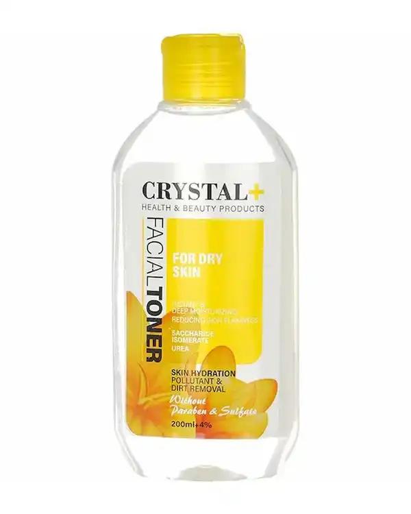 تونر صورت کریستال Crystal مناسب پوست خشک حاوی ساکارید ایزومرات و اوره 200ml