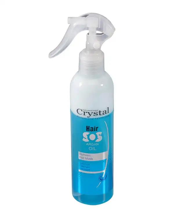 ماسک مو دو فاز ضد وزی کریستال Crystal مدل SOS حاوی روغن آرگان حجم 250ml