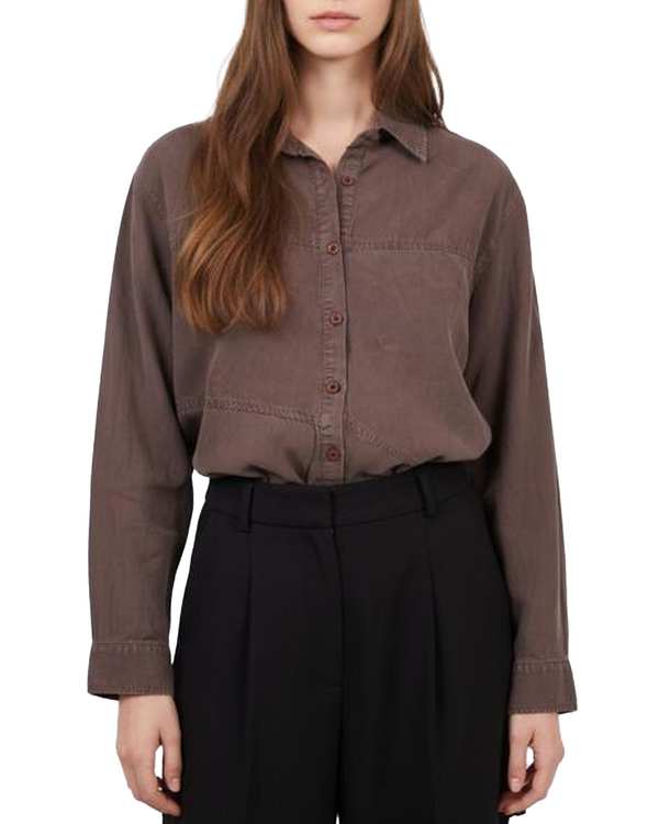 شومیز زنانه قهوه ای سوپردرای Superdry کد 6020013