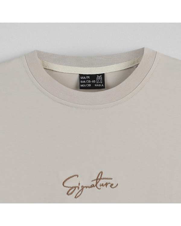 تیشرت زنانه کرم هایکا Haika مدل سیگنچر - تصویر 5