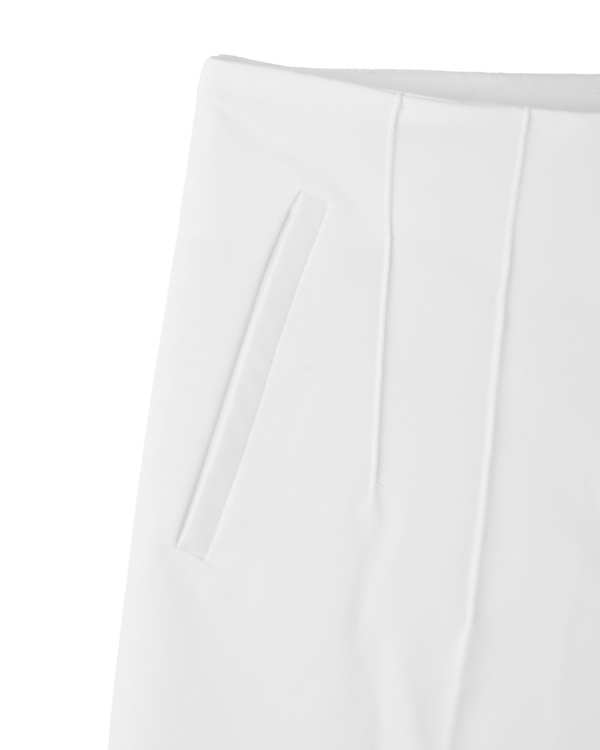 شلوار پارچه ای زنانه مجلسی دمپا گشاد کجراه سفید تولین Tullin مدل زارا کد 60241 - تصویر 3