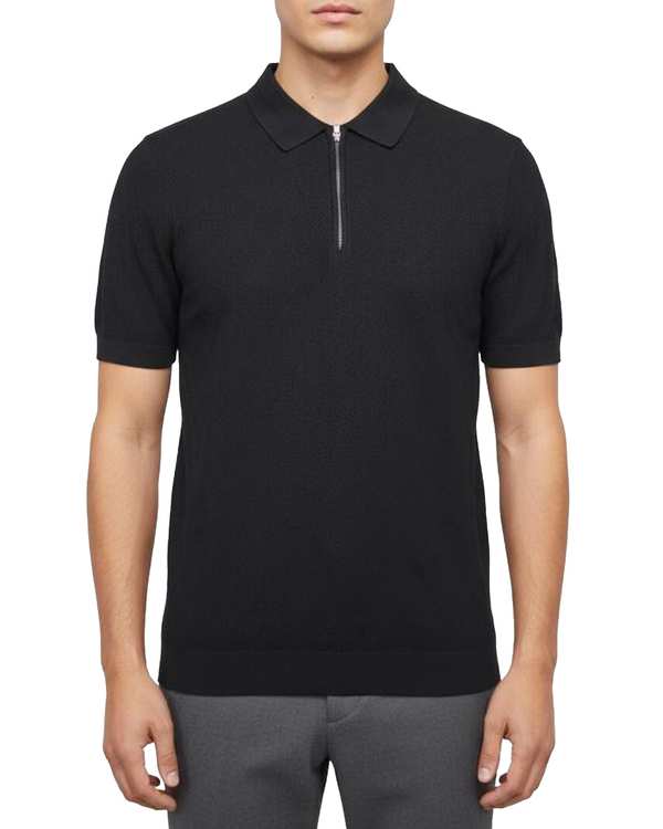 پولوشرت مردانه نیم زیپ مشکی سوپردرای Superdry کد 7630013