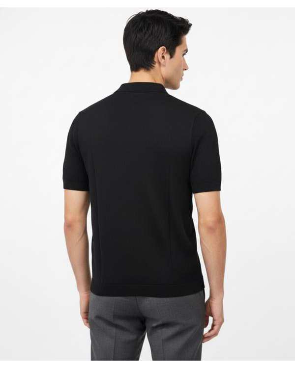پولوشرت مردانه نیم زیپ مشکی سوپردرای Superdry کد 7630013 - تصویر 3