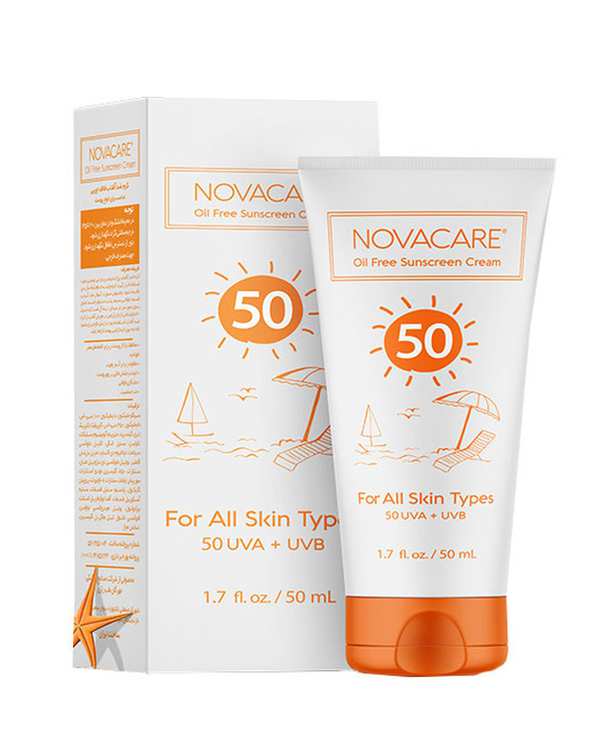 کرم ضد آفتاب بی رنگ SPF50 نواکر Novacare حجم 50 میلی لیتر - تصویر 2