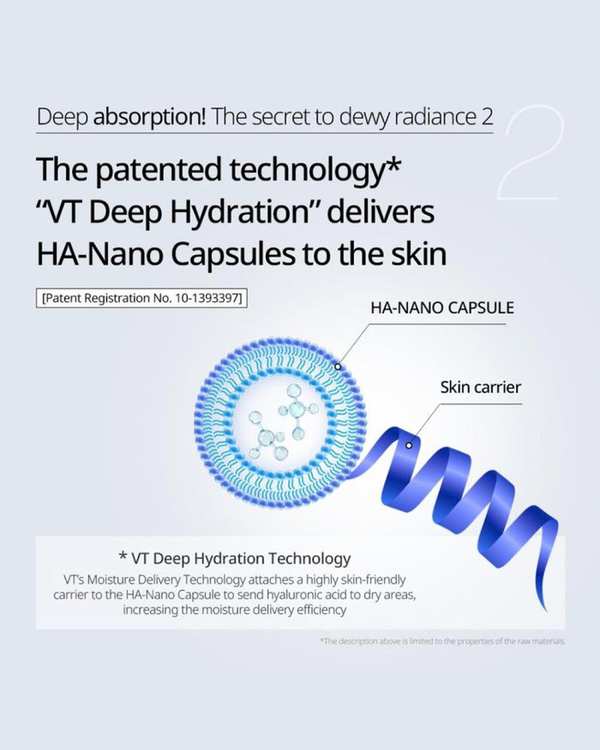 سرم پوست سرم هیالورونیک اسید وی تی VT مدل ریدل شات Hydrop Reedle Shot 100 حجم 50 میلی لیتر - تصویر 5