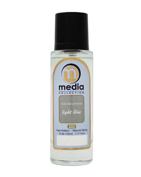 عطر جیبی زنانه مدیا Media مدل لایت بلو شماره 222 حجم 35 میلی لیتر
