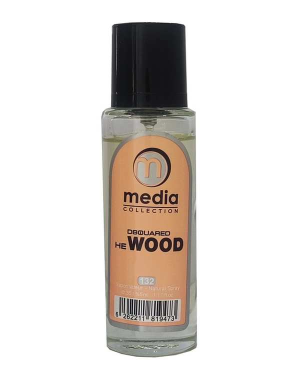 عطر جیبی مردانه مدیا Media مدل He Wood DSQUARED شماره 132 حجم 35 میلی لیتر