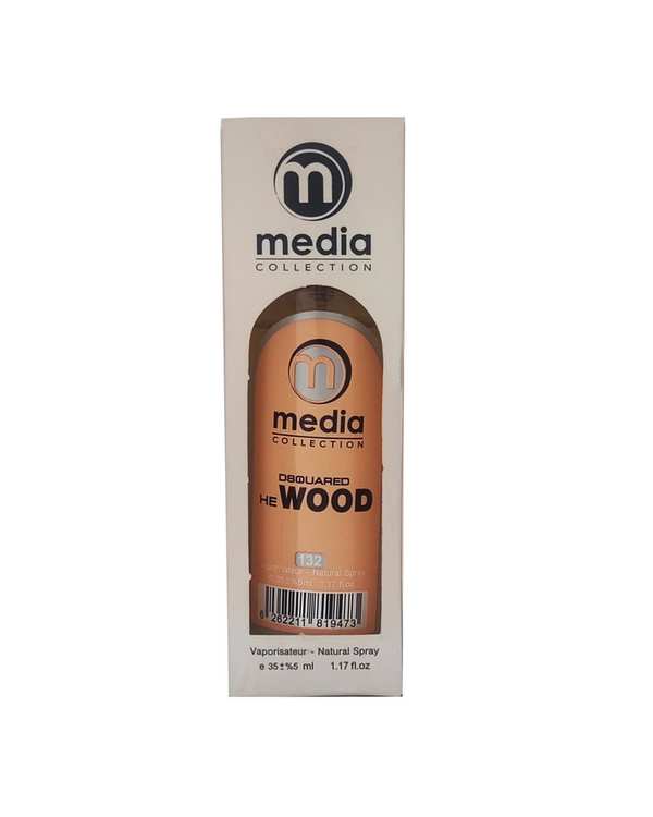 عطر جیبی مردانه مدیا Media مدل He Wood DSQUARED شماره 132 حجم 35 میلی لیتر - تصویر 3