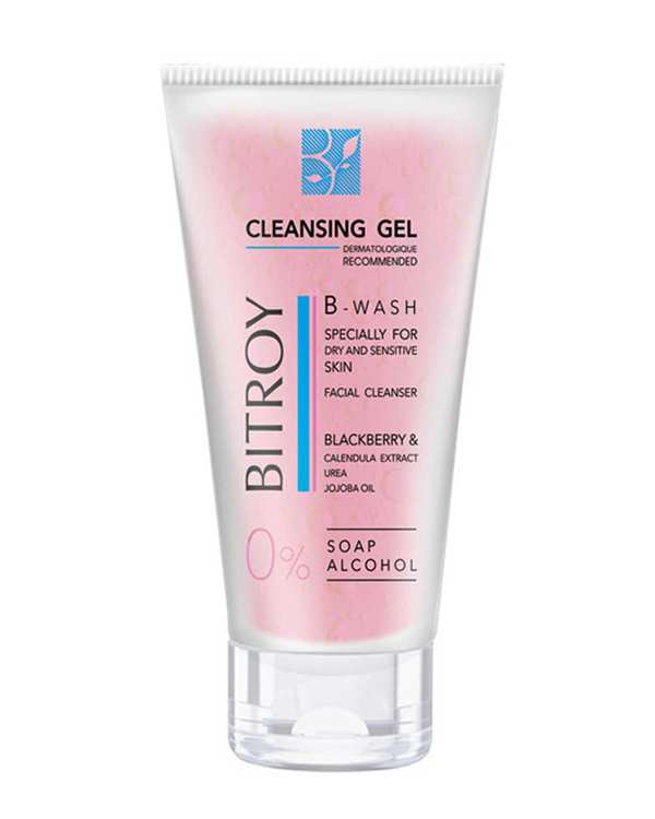 ژل شستشوی صورت بیتروی Bitroy مدل B Wash مناسب پوست خشک و حساس حجم 150 میلی لیتر