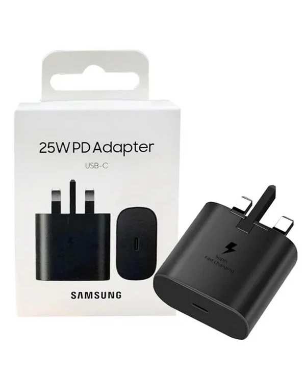 شارژر دیواری اورجینال سه پین 25 وات مشکی سامسونگ Samsung مدل EP-T2510